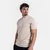 Polleo Mens Unbroken Washed Short Sleeve T-Shirt, Beige - S