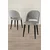 Hanah Home set trpezarijskih stolica Pane 6 kom, siva tkanina Babyface, crne metalne noge