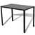 VIDAXL set jedilna miza + 4 stoli sodobne oblike, črna