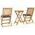 Vidaxl Vrtnik Bistro Set 3 szt. Rjava Masiven les akacije