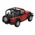shumee WELLY JEEP WRANGLER RUBICON JK BREZ STREHE RDEČ 1:34 42371
