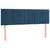 Vidaxl Box spring postelja z vzmetnico temno modra 140x190cm žamet