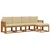 Set vanjskih sofa 5 pcs Prirodna i bež Čvrsto drvo akacije