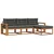 Set vanjskih sofa s jastukom 4 pcs Prirodna i antracit