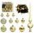 Set Božićnih Ukrasnih Kuglica 120 pcs Zlatno Plastika