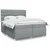 Vidaxl Box spring postelja z vzmetnico svetlo siva 200x200 cm blago