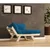 Hanah Home Baštenska sofa sa jednim sedištem i jastukom, Naturalna i plava