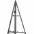 Metalno ukrasno božićno drvce crno 140 cm
