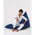 Atelier Del Sofa Vrtna vreča Bean Bag, piramida Big Bed Pouf - temno modra