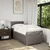 Vidaxl Box spring postelja z vzmetnico taupe 90x200 cm blago