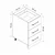 Hanah Home kuhinjski element Minar 7986, 45 cm, beli / antracit