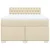 Vidaxl Box spring postelja z vzmetnico krem 160x200 cm blago