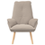 fotelja Svijetlo siva 69 x 74 x 93 cm Sherpa Tkanina