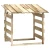 Pergole s krovom 3 kom 100 x 90 x 100 cm impregnirana borovina