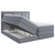 MID.YOU POSTELJA BOXSPRING 200 cm  x 220 cm , les, tekstil, leseni material modra