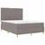 Vidaxl LED Box Spring Postelja z vzmetnico Taupe 140 x 200 cm blago