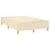 Vidaxl Box spring postelja z vzmetnico krem 120x190 cm blago