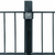 vidaXL Tamno siva panel ograda sa stupovima visine 0,8 m ukupne duljine 6m