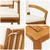 Bistro set s jastukom 5 pcs Smeđa Poliester