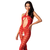 Bodystocking – mrežasti kombinezon BS081 Red