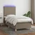 vidaXL Box spring postelja z vzmetnico LED taupe 90x200 cm blago