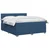 vidaXL Postelja boxspring z vzmetnico Modra 160 x 200 cm Blago