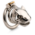 Master Series Caged Cougar Locking Chastity Cage Silver