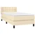 Vidaxl Box spring postelja z vzmetnico krem 100x200 cm blago