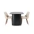 Venture Design Jedilna miza in stol komplet Isolde Night 180x90x75 cm črno rjava