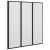 Tuš paravan Crna 132 x 2 x 140 cm Aluminij i PP