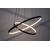 Rabalux Visilica sa daljinskim Beliza, 2 prstena, LED 75W, 3000-6500K, 60cm, Crna