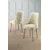 Hanah Home set trpezarijskih stolica Newa 8 kom, krem tkanina Babyface, hromirane metalne noge