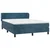 Vidaxl Box spring postelja z vzmetnico temno modra 140x200 cm žamet