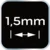 shumee Distančniki s krogom 1,5 mm, 100 kosov.