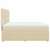 VIDAXL Box spring postelja z vzmetnico krem 180x200 cm blago