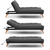 ATELIER DEL SOFA Sofa trosed Saki Dark Grey
