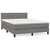 Vidaxl Box spring postelja z vzmetnico temno siva 140x200 cm blago