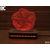 Black Cut 3D Lampa 3D Zvezda Zelena