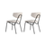 Hanah Home Set trpezarijskih stolica Nancy , 2 komada, Prljavo Beli