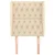 Vidaxl Vzglavje z ušesi krem 83x23x118/128 cm blago