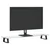 Stalak za monitor crni 80 x 20 x 8 cm kaljeno staklo i metal