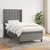 Vidaxl Box spring postelja z vzmetnico temno siva 80x200 cm blago