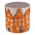 Autronic Tabure Magnesia stool - houses around the perimeter, orange (MT768 OR)