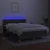 Vidaxl Box spring postelja z vzmetnico LED temno siva 140x190 cm blago
