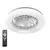LED prigušiva plafonsko svetlo sa ventilatorom VENTELUX LED/24W/230V srebrno + daljinski upravljač
