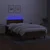 Vidaxl Box spring postelja z vzmetnico LED tem. rjava 120x200 cm blago