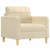 3-dijelni set sofa s jastucima krem od mikrovlakana