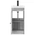 Kupaonski umivaonik s sudoperom Siva Sonoma 42 x 40 x 84,5 cm