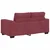 Dvodijelni set sofa s jastucima, tkanina boje vina