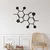 WallXpert metalni zidni ukras 5214, strukturna formula molekula sa dva indolna prstena, 75 x 62 cm, crni